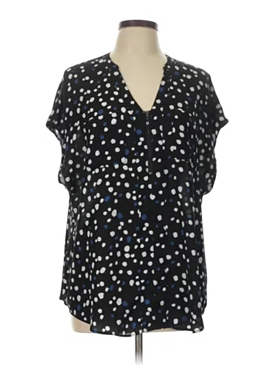 Pre-owned Torrid Short Sleeve Blouse In Black