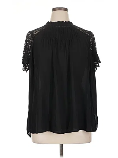 Pre-owned Torrid Short Sleeve Blouse In Black