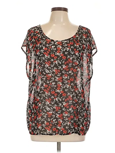 Pre-owned Torrid Short Sleeve Blouse In Black