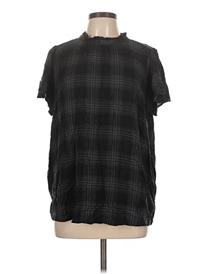 Pre-owned Torrid Short Sleeve Blouse In Black