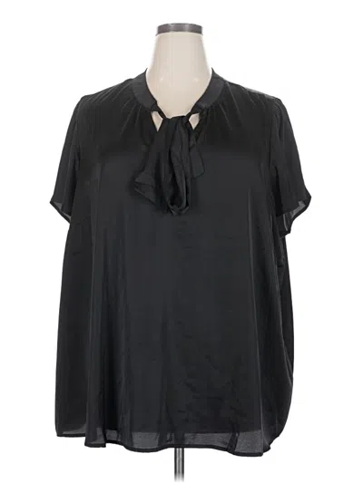 Pre-owned Torrid Short Sleeve Blouse In Black