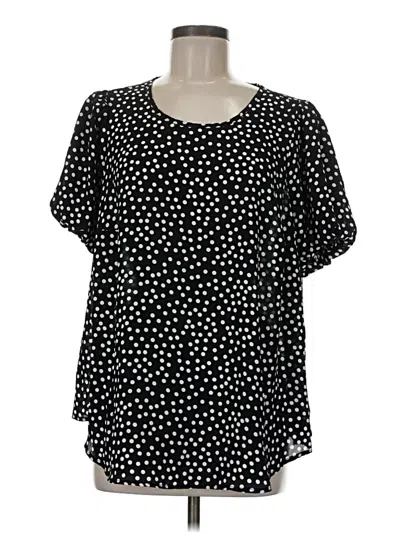 Pre-owned Torrid Short Sleeve Blouse In Black