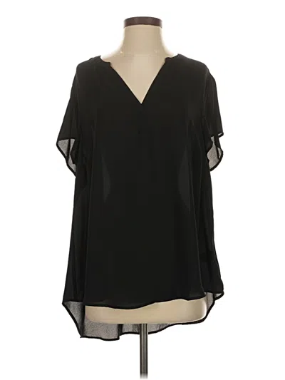 Pre-owned Torrid Short Sleeve Blouse In Black