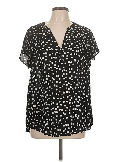 Pre-owned Torrid Short Sleeve Blouse In Black