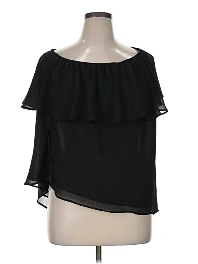 Pre-owned Torrid Short Sleeve Blouse In Black