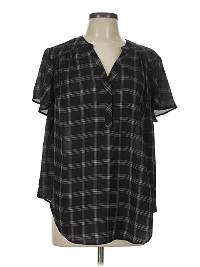 Pre-owned Torrid Short Sleeve Blouse In Black