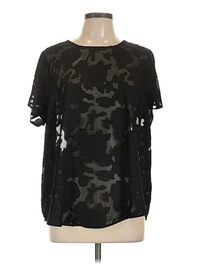 Pre-owned Torrid Short Sleeve Blouse In Black