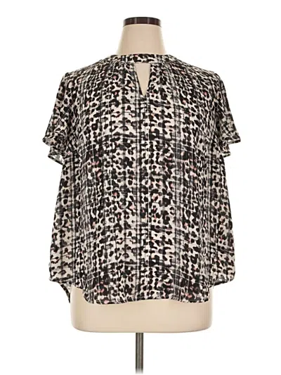 Pre-owned Torrid Short Sleeve Blouse In Black