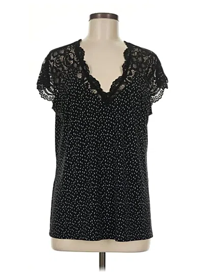 Pre-owned Torrid Short Sleeve Blouse In Black