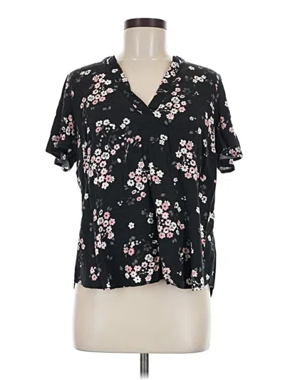 Pre-owned Torrid Short Sleeve Blouse In Black