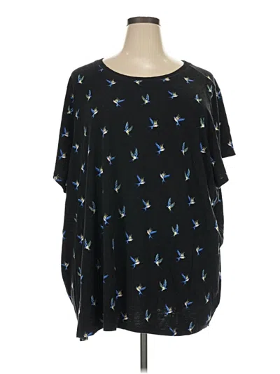 Pre-owned Torrid Short Sleeve Blouse In Black