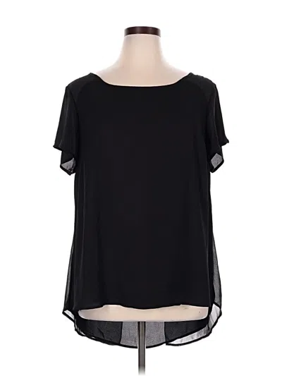 Pre-owned Torrid Short Sleeve Blouse In Black