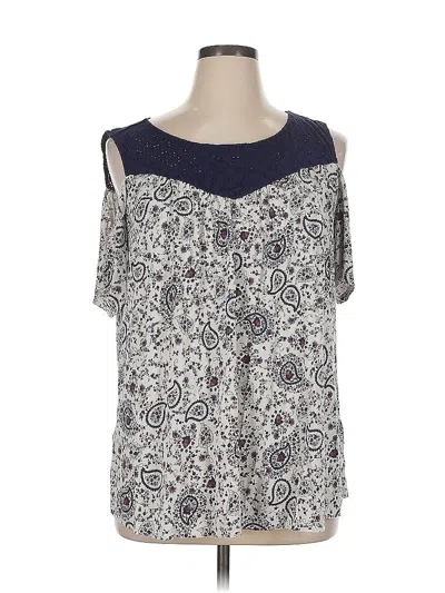 Pre-owned Torrid Short Sleeve Blouse In Blue