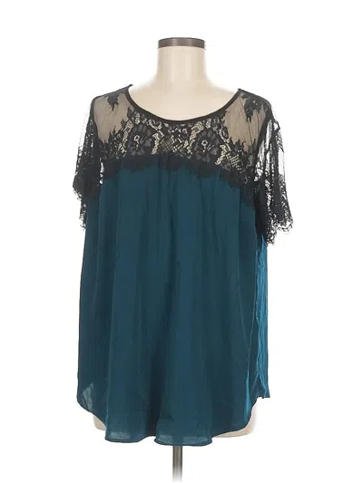 Pre-owned Torrid Short Sleeve Blouse In Blue