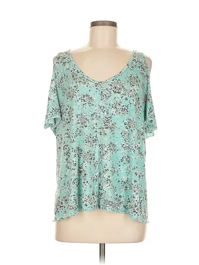 Pre-owned Torrid Short Sleeve Blouse In Blue