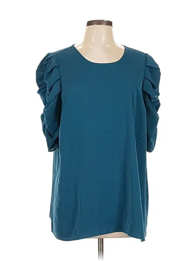 Pre-owned Torrid Short Sleeve Blouse In Blue