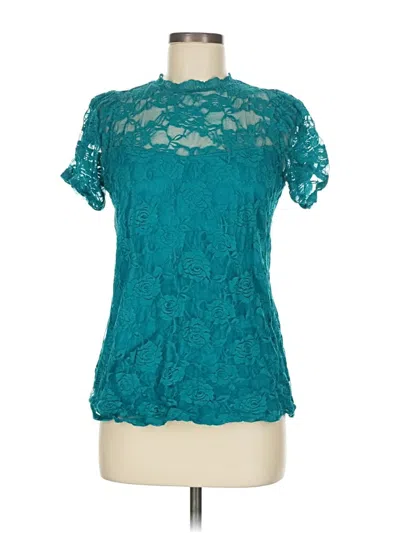 Pre-owned Torrid Short Sleeve Blouse In Blue