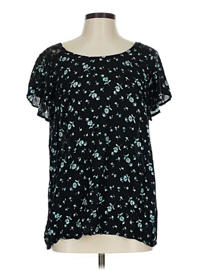 Pre-owned Torrid Short Sleeve Blouse In Blue