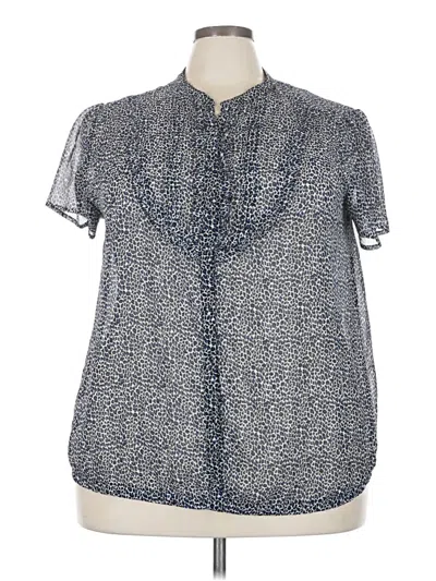 Pre-owned Torrid Short Sleeve Blouse In Blue