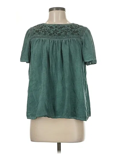 Pre-owned Torrid Short Sleeve Blouse In Blue