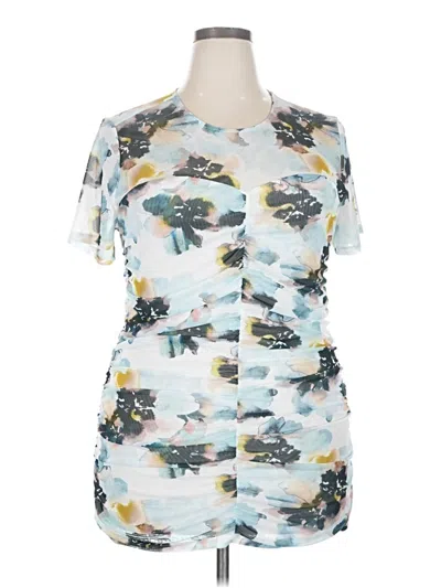 Pre-owned Torrid Short Sleeve Blouse In Blue