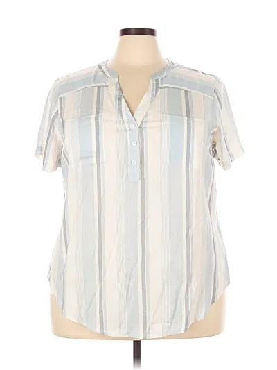 Pre-owned Torrid Short Sleeve Blouse In Blue