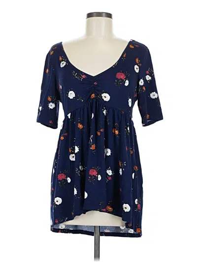 Pre-owned Torrid Short Sleeve Blouse In Blue