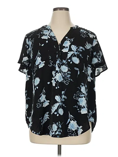 Pre-owned Torrid Short Sleeve Blouse In Blue