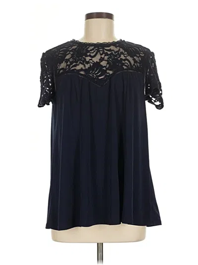 Pre-owned Torrid Short Sleeve Blouse In Blue