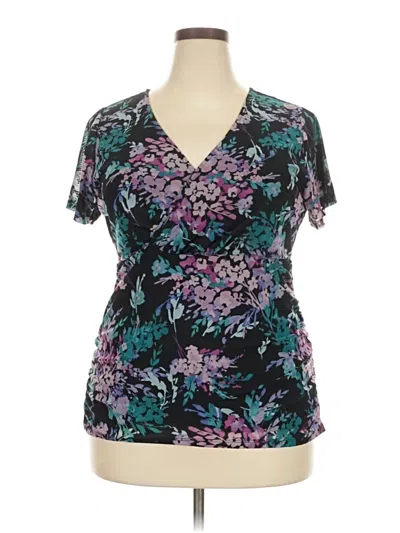 Pre-owned Torrid Short Sleeve Blouse In Blue