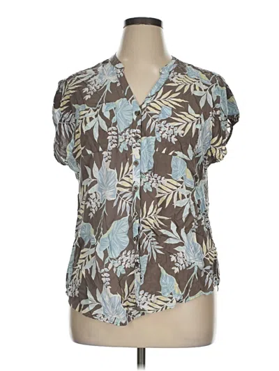 Pre-owned Torrid Short Sleeve Blouse In Blue