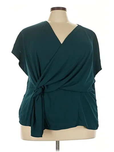 Pre-owned Torrid Short Sleeve Blouse In Blue