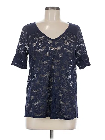 Pre-owned Torrid Short Sleeve Blouse In Blue