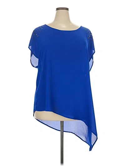 Pre-owned Torrid Short Sleeve Blouse In Blue