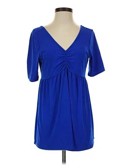 Pre-owned Torrid Short Sleeve Blouse In Blue