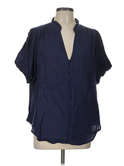Pre-owned Torrid Short Sleeve Blouse In Blue