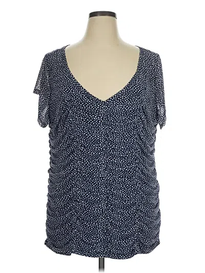 Pre-owned Torrid Short Sleeve Blouse In Blue
