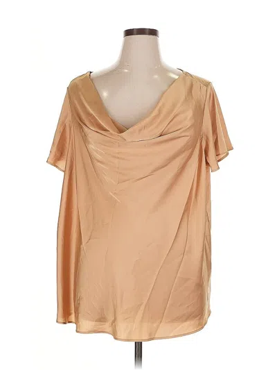 Pre-owned Torrid Short Sleeve Blouse In Brown