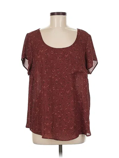 Pre-owned Torrid Short Sleeve Blouse In Brown
