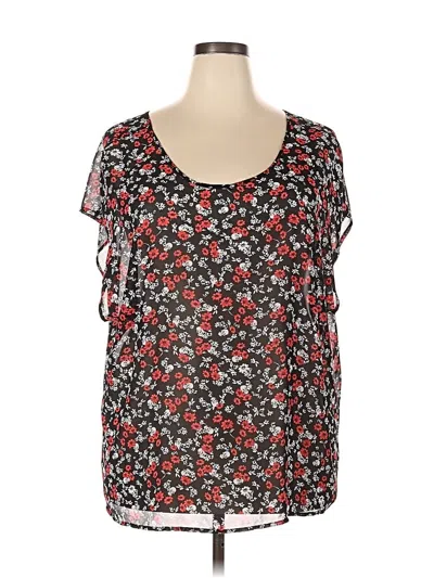 Pre-owned Torrid Short Sleeve Blouse In Brown
