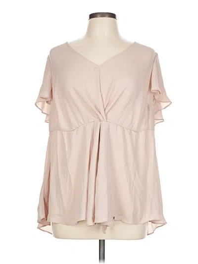 Torrid Short Sleeve Blouse In Brown