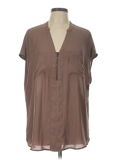 Pre-owned Torrid Short Sleeve Blouse In Brown