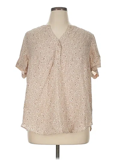 Pre-owned Torrid Short Sleeve Blouse In Brown