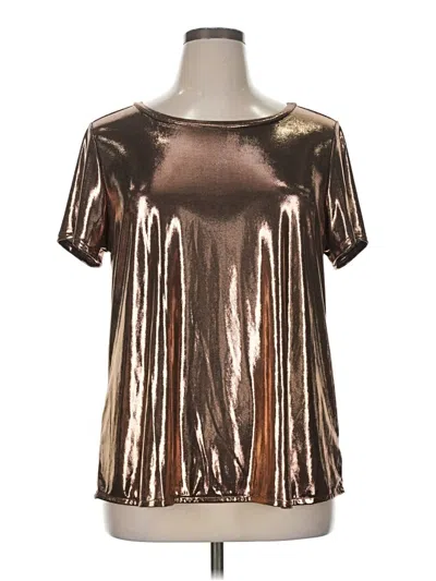 Pre-owned Torrid Short Sleeve Blouse In Gold