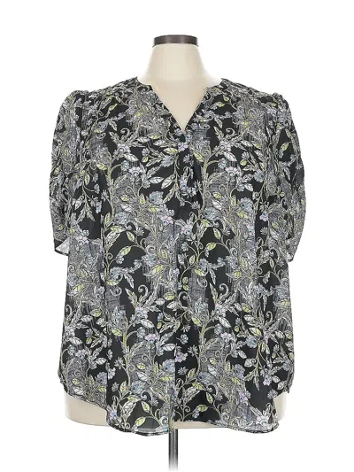 Pre-owned Torrid Short Sleeve Blouse In Gray
