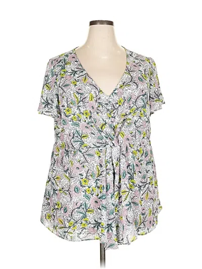 Pre-owned Torrid Short Sleeve Blouse In Gray