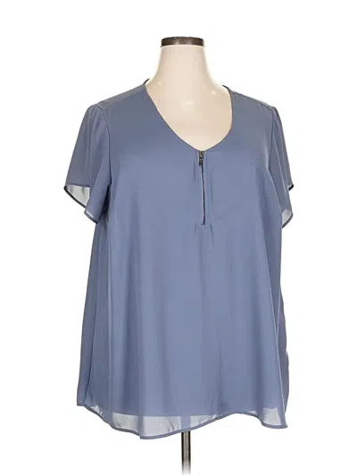 Pre-owned Torrid Short Sleeve Blouse In Gray