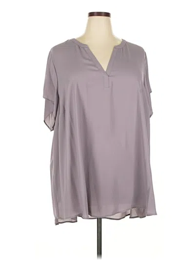 Pre-owned Torrid Short Sleeve Blouse In Gray