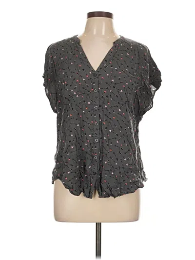 Pre-owned Torrid Short Sleeve Blouse In Gray