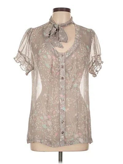 Pre-owned Torrid Short Sleeve Blouse In Gray